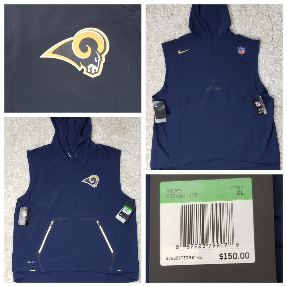 Los Angeles Rams Drifit Sleeveless Hoodie - Picture 1 of 5